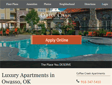 Tablet Screenshot of coffeecreekapartmentsowasso.com